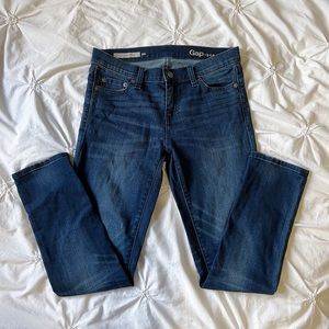 Gap Girlfriend Jeans Blue Denim Size 25R Slim Straight Leg Mid-rise​